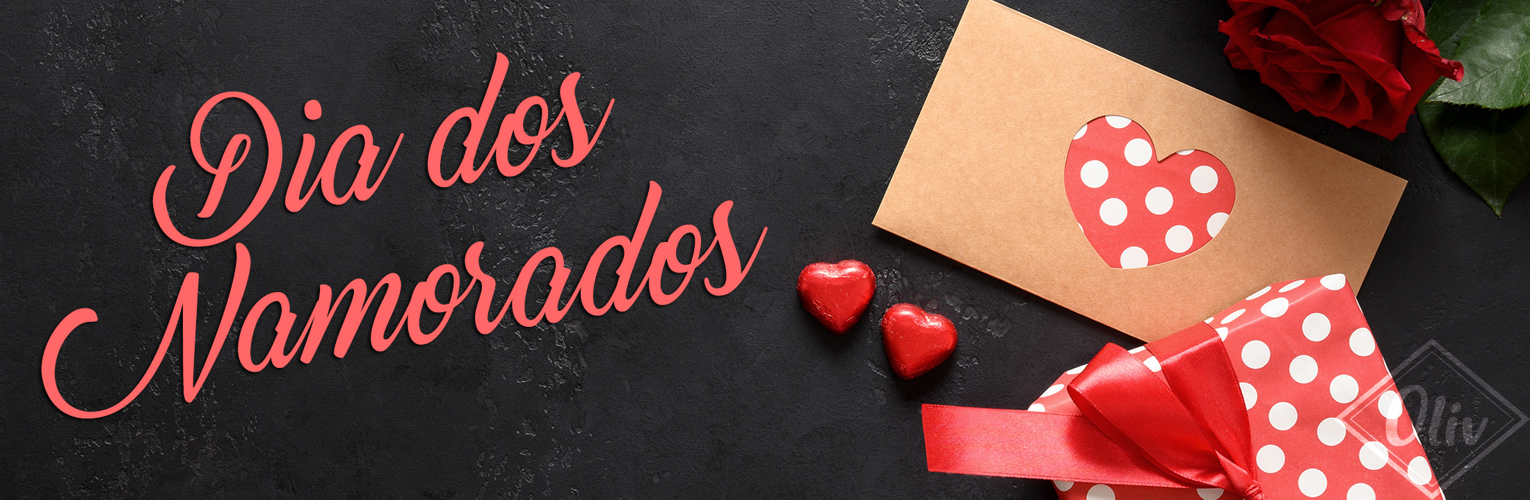 Banner de dia dos namorados para restaurante